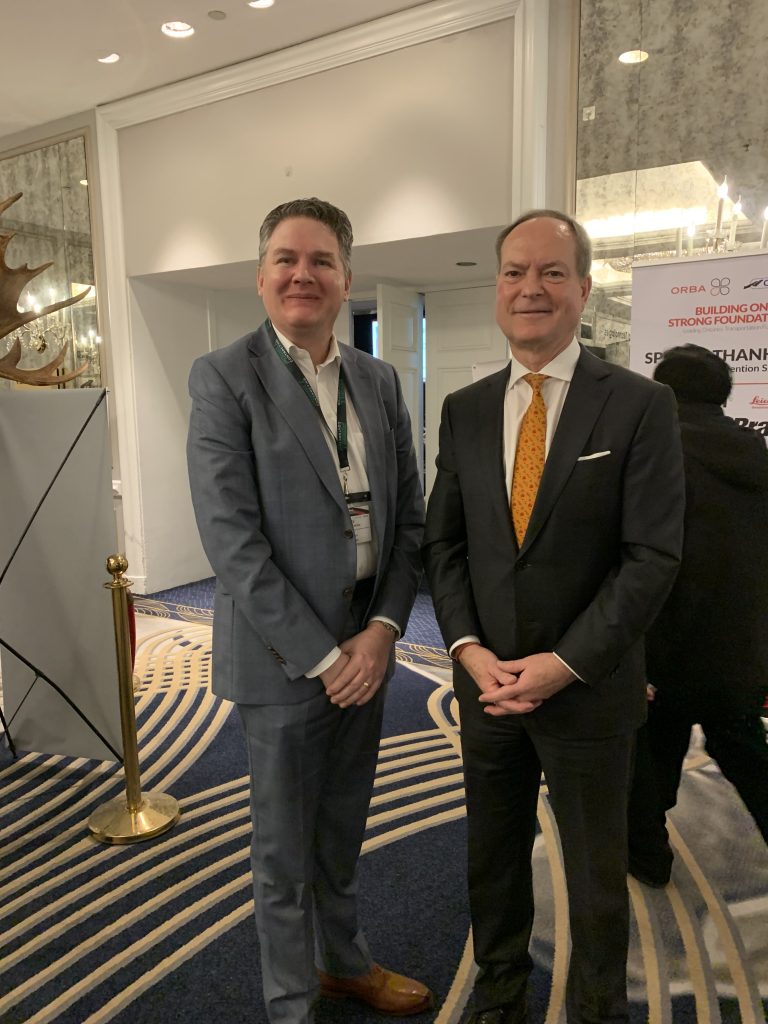 ORBA conference 2023 – Doug DeRabbie with the Minister of Finance, Peter Bethlenfalvy